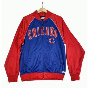 Truefan Genuine Merchandise Chicago Cubs Red Blue‎ Full-Zip Track Top Jacket Med